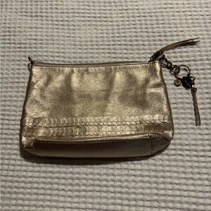 The Sak Shimmering Gold Crossbody. Missing strap